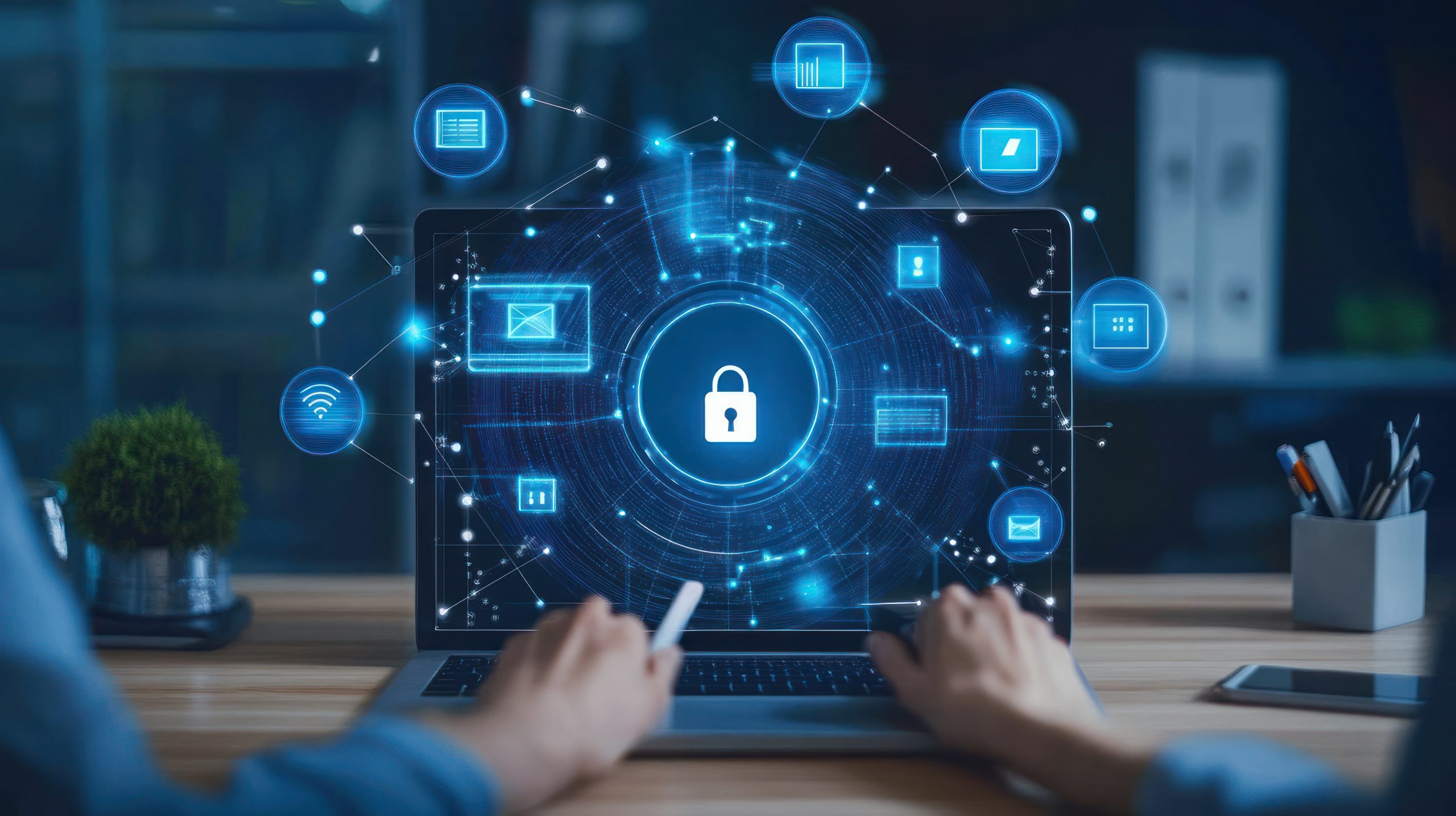 IT specialist managing devices and endpoint security