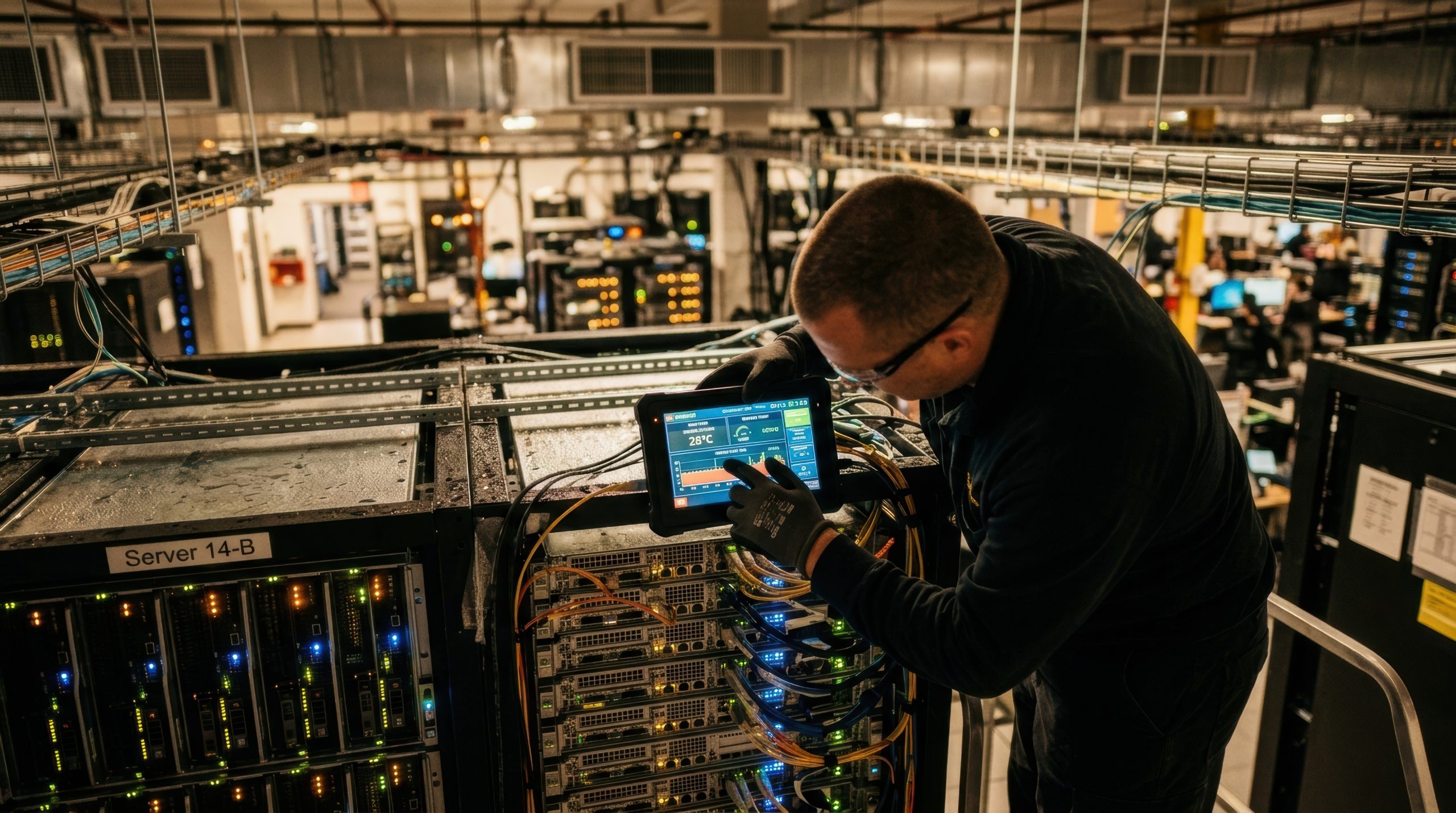 IT specialist managing network and firewall security